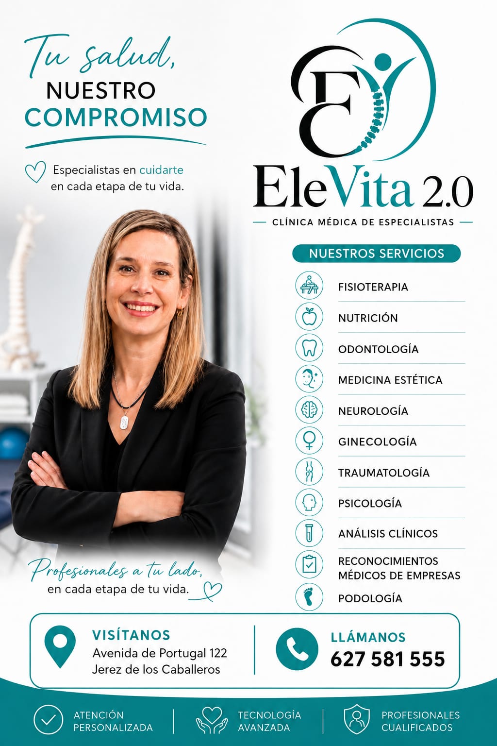 EleVita 2.0 - Clínica Médica de Especialistas en Jerez de los Caballeros. Tu salud, nuestro compromiso.